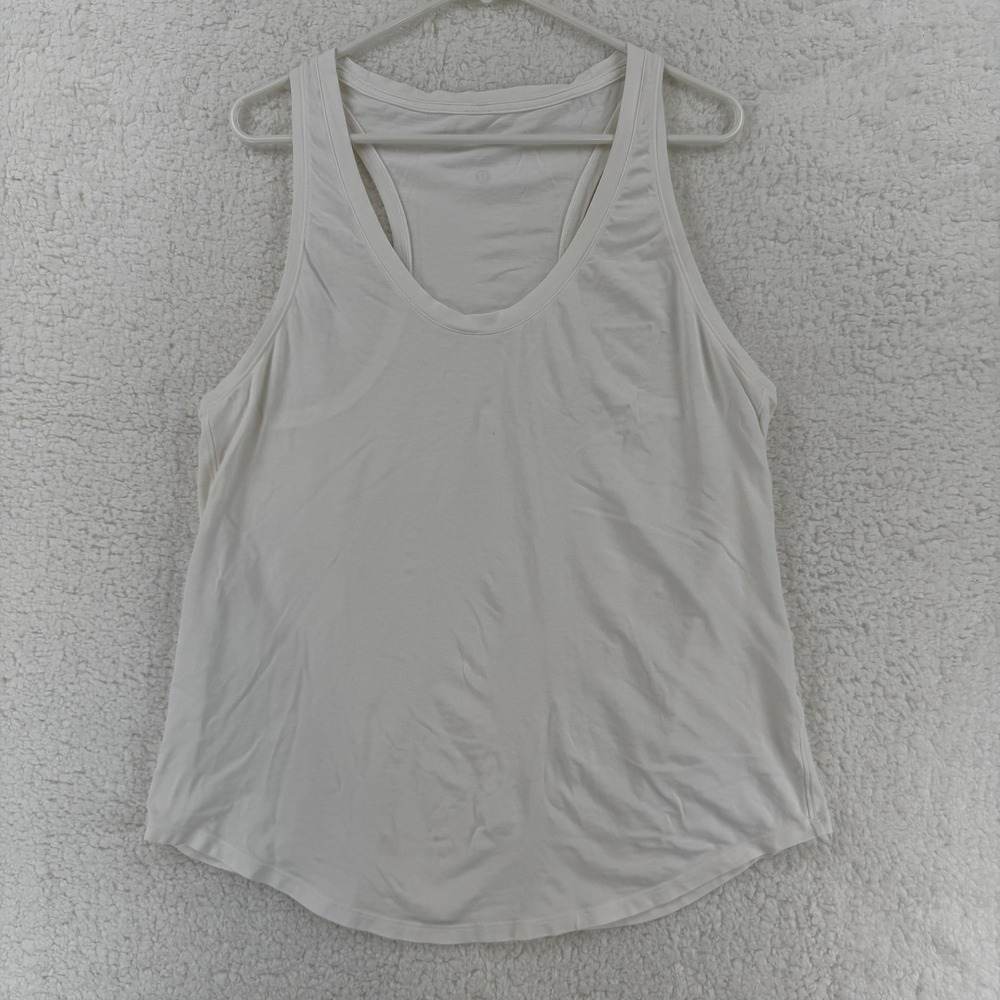 Lululemon Tank Top Womens Medium White Racerback Athletic Yoga Gym Running
